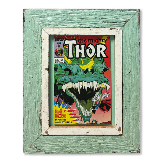 Comics marvel thor in italiano in cornice a4 in legni antichi