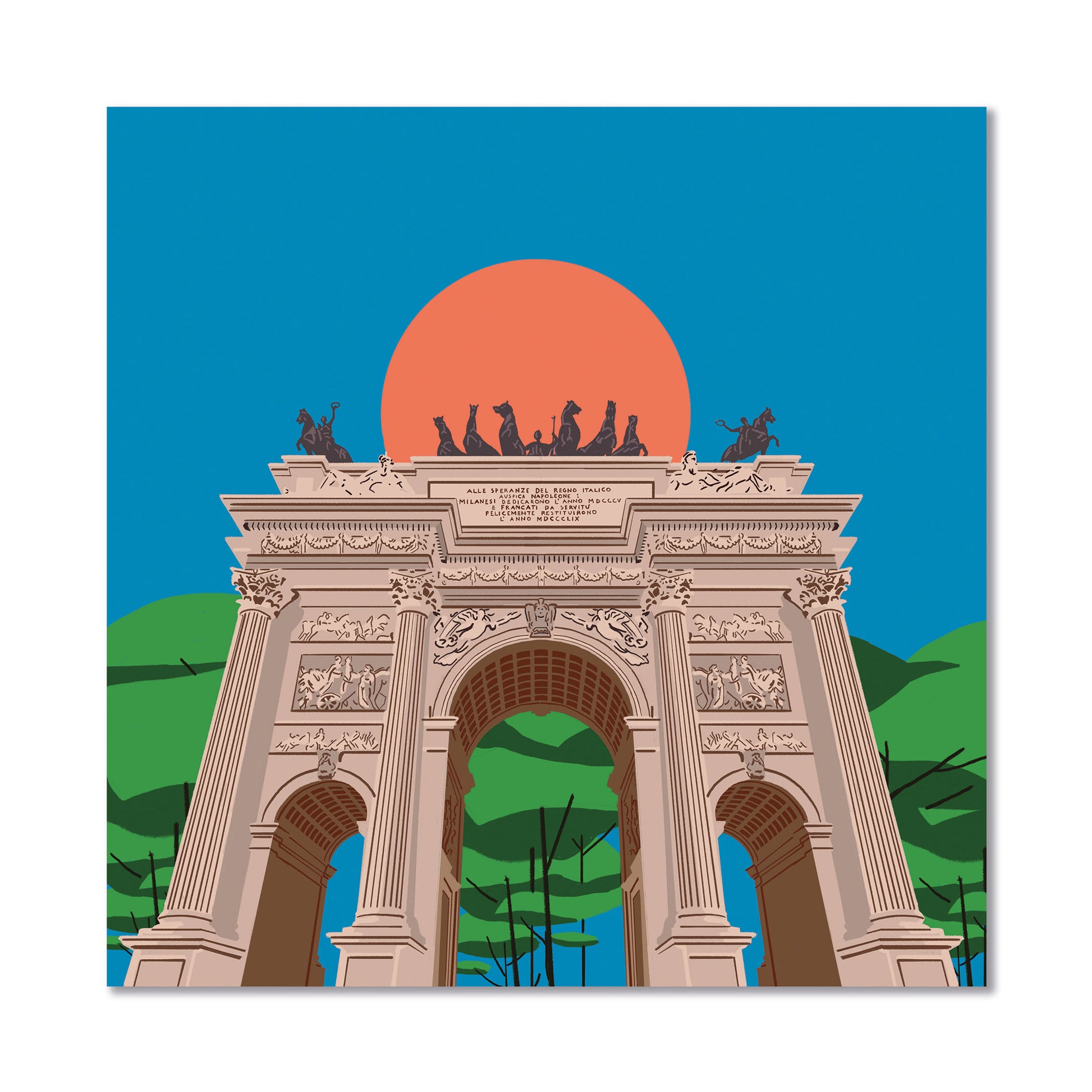 Arco della Pace - Illustrazione Elisa Puglielli milano x CAPE BEST