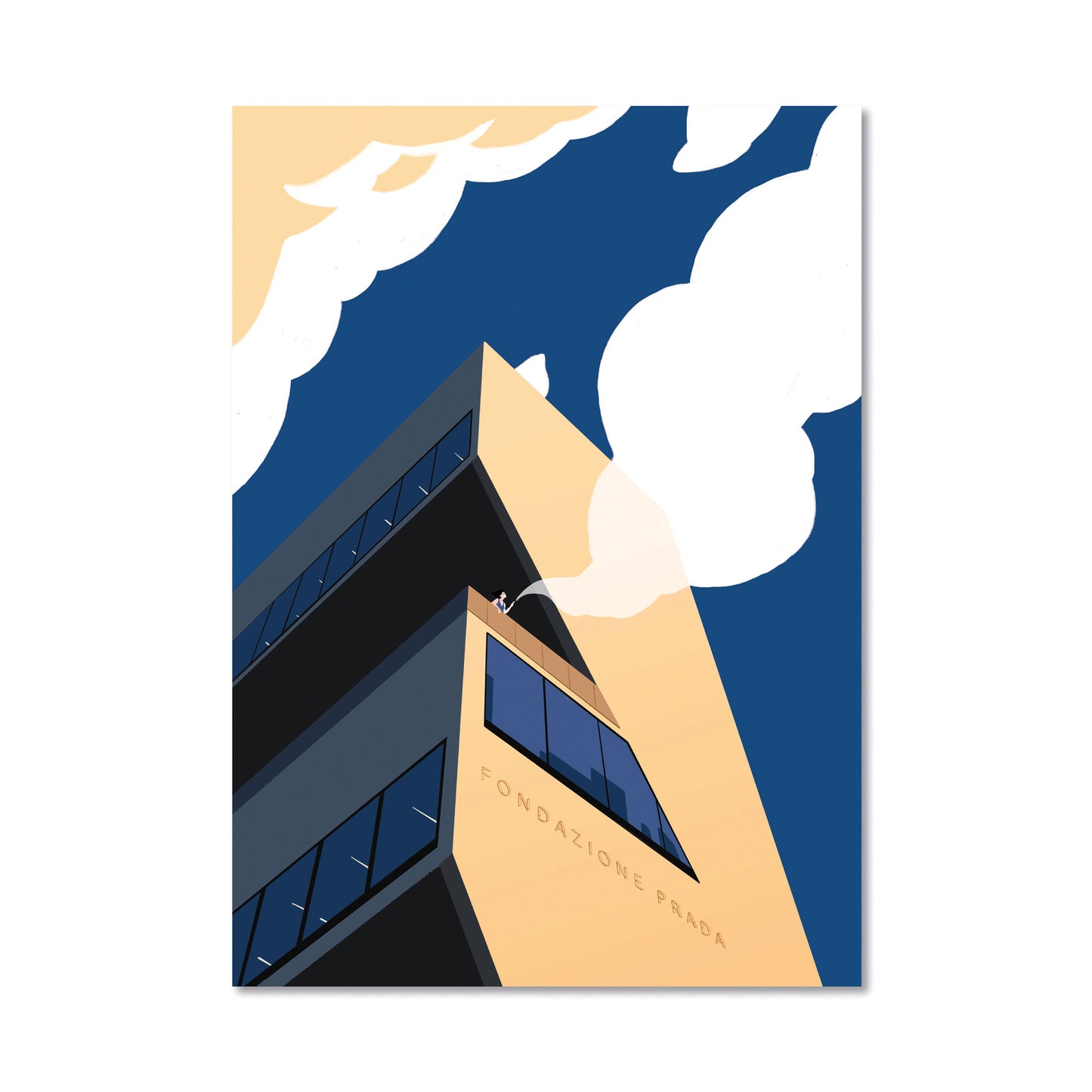 Printed illustration “Fondazione Prada _ Impossible clouds 2” | Elisa Puglielli